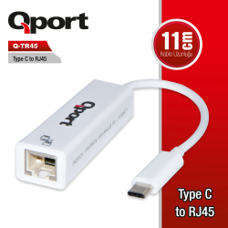 Qport Type-C To Rj45(Gigabit)Network &Ccedil;Evi̇ri̇ci̇ (Q-Tr45)