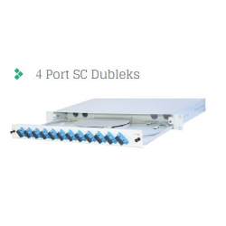 Full Set 4 Fiberli Sm Sc Dx Duvar Tipi Patch Panel