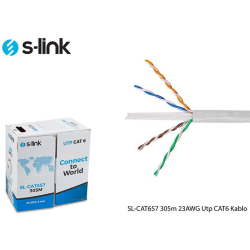 S-Link Sl-Cat657 Cat6 305M 23Awg Utp Gri Kablo