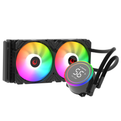 Rampage Helios C15 Siyah Sıcaklık G&Ouml;Stergeli Intel Lga1700/Amd Am5 Argb 240Mm