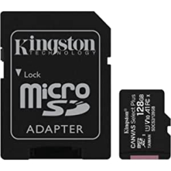 Kingston 128Gb Canvas Select Plus Microsdxc 100R A1 C10 Card + Adapter