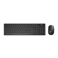 Lecoo Km2001 Si̇yah Kablosuz T&Uuml;Rk&Ccedil;E Q Klavye &Amp; Mouse Set 