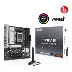 Asus Prime B840M-A Wifi Am5 Ddr5 7600 2Xdp Hdmi 3Xm2 6E+Bt Matx