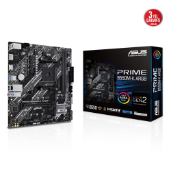 Asus Prime B550M-K Argb Am4 Ddr4 4866 Dp Hdmi &Ccedil;Ift M2 Usb3.2 Aura Rgb Matx 