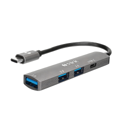 S-Link Swv-Usbc023 4 In 1 Gri Metal Typec To 2*Usb2.0 Usb 3.0, Pd Type C Adapt&Ouml;R