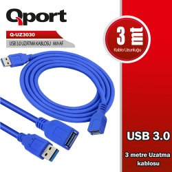 Qport 3M Usb3.0 Uzatma Kablosu (Q-Uz3030)