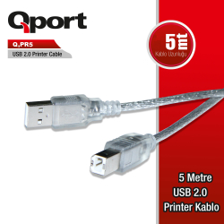 Qport 5M Usb2.0 Printer Kablosu (Q-Pr5)