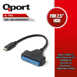 Qport Type-C To Sata &Ccedil;Evi̇ri̇ci̇ (Q-Tu3)