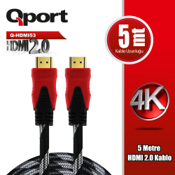 Qport 5M Hdmi 2.0 Versi̇yon 4K 60Hz Kablo (Q-Hdmi53)