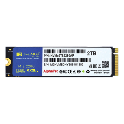 Twinmos 2Tb M.2 Pcie Gen3 Nvme (3600-3250Mb/S) Tlc 3Dnand